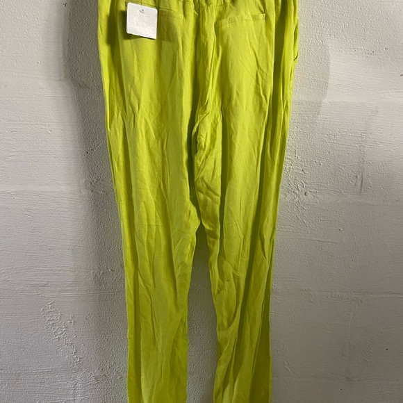 Reserved Let’s Be Beautiful Lime Green Pant Roll Cuff & Pocket Bottom - Size 36 - Picture 6 of 6